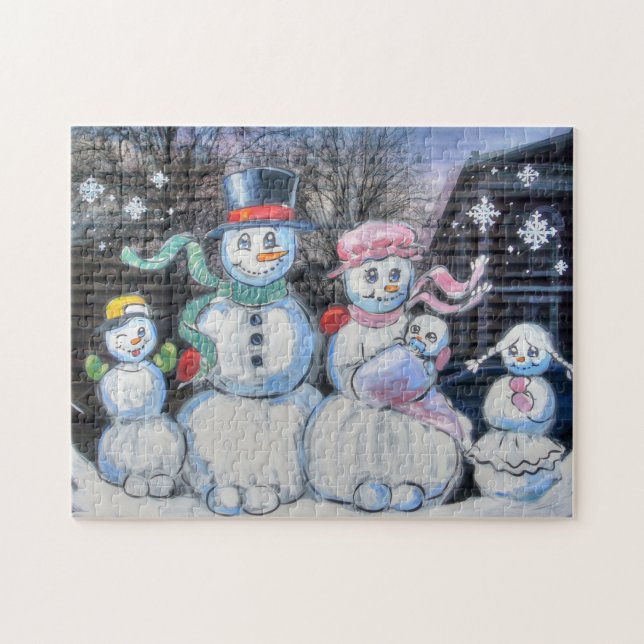 Snowman-Familie Puzzle (Horizontal)