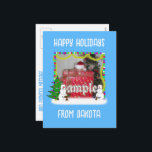 Snowman Family Christmas Foto Frame Feiertagspostkarte<br><div class="desc">* Niedliche Schneemannsfamilie mit Foto-Rahmen-Design für Weihnachtsbaum. * Fügen Sie Ihr Lieblings-Foto hinzu und schicken Sie Feriengrüstungen an Familie, Mitarbeiter oder Lehrer. * Benutzen Sie diese Postkarte als Einladung zu einer Feiertagsveranstaltung, Informationskarte oder 'Dankeschön' auch! * Für den Text auf der Vorder- und Rückseite, wählen Sie Stil, Größe, Farbe und...</div>