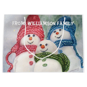 SNOWMAN FAMILY GROßE GESCHENKTÜTE