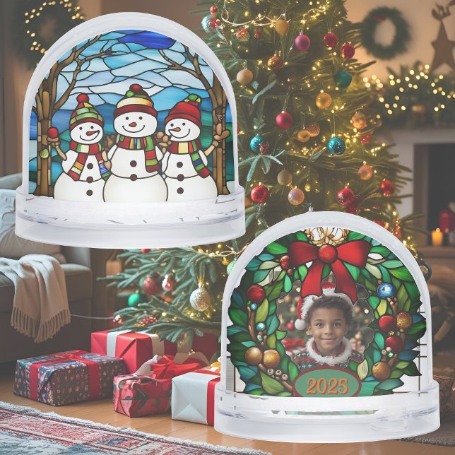 Snowman Family Imitats Festglas Schneekugeln (Von Creator hochgeladen)