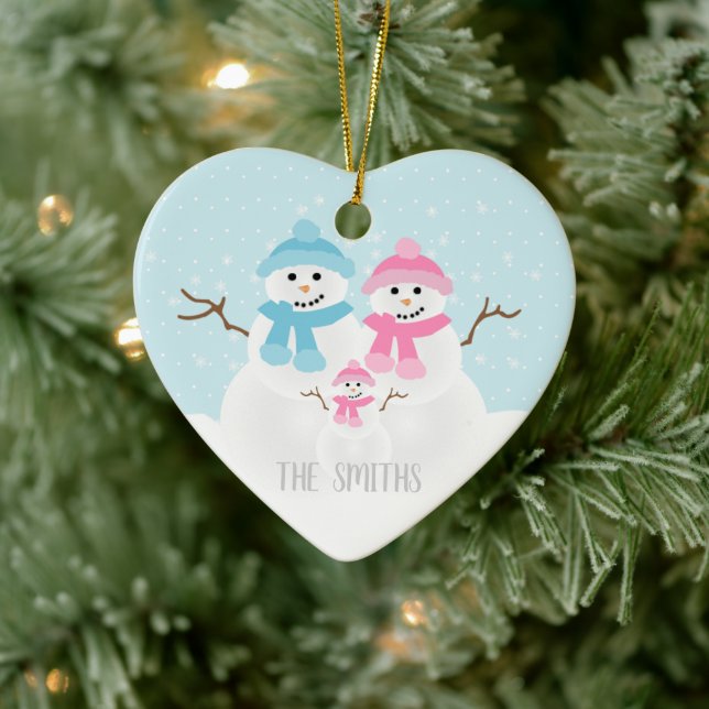 Snowman Family Ornament (Baum)