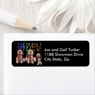 Snowman & Family Ornaments auf Tree Address Labels
