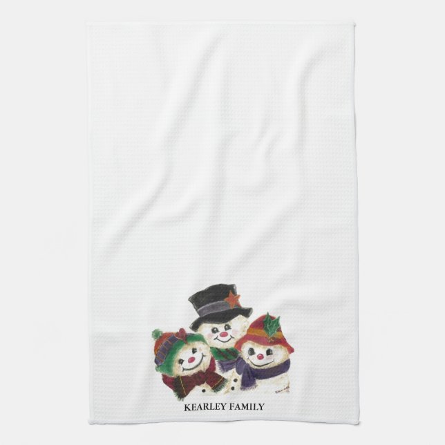 SNOWMAN FAMILY TEETOWEL GESCHIRRTUCH (Vertikal)