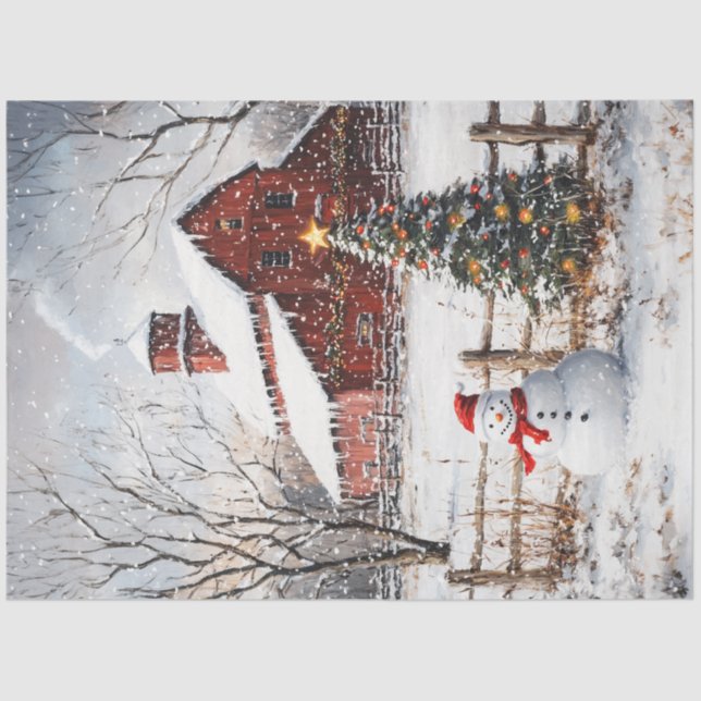 Snowman Farm Seidenpapier (Vorderseite)