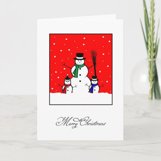 Snowman Feiertagskarte (Vorderseite)