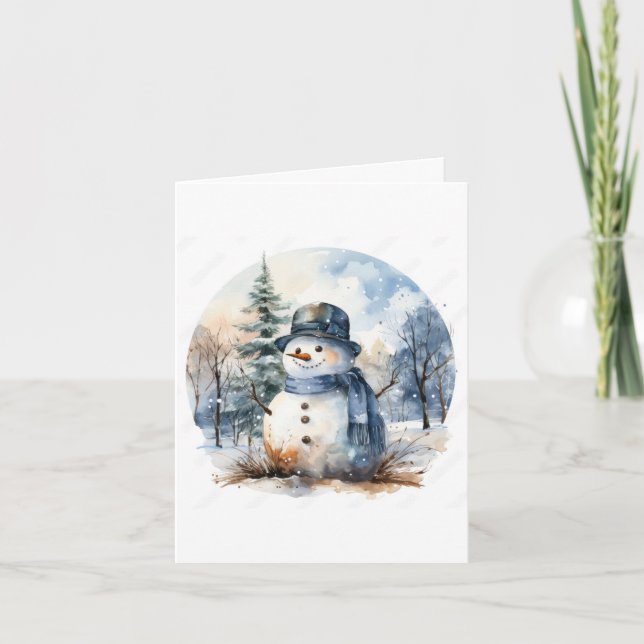 Snowman Feiertagskarte (Vorderseite)