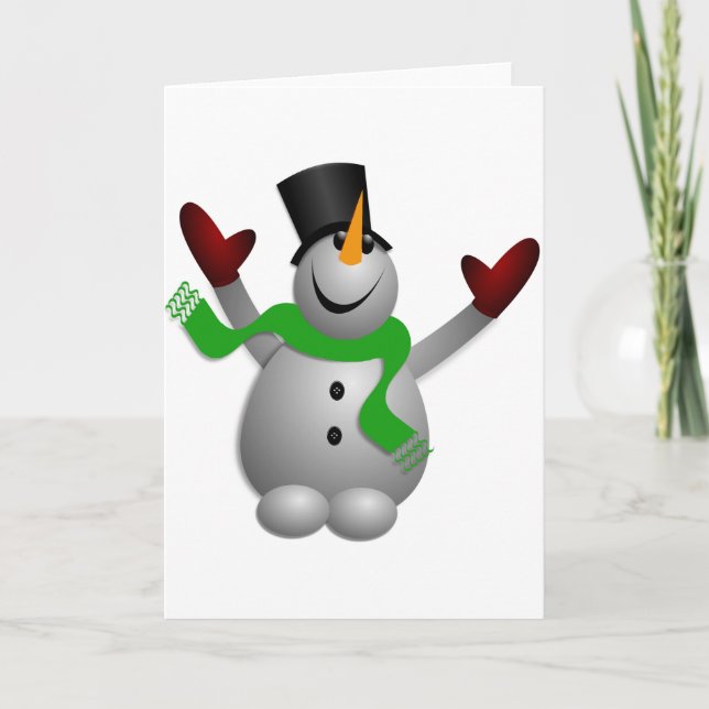 Snowman Feiertagskarte (Vorderseite)