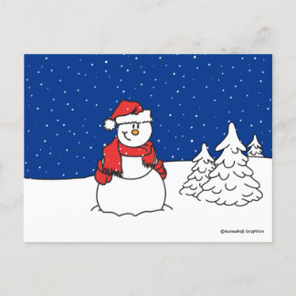 Snowman Feiertagspostkarte