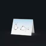 Snowman festive Christmas card - b/w Dankeskarte<br><div class="desc">Share the christmas cheer with these festive cards depicting snowmen having a traditional snowball fight.
Black and white outline on this card.</div>