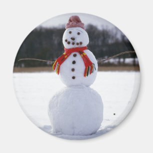 Snowman Field Magnet