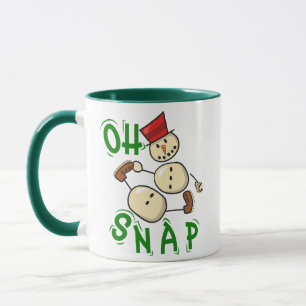 Snowman-Fingerfang-Cookie lustige Weihnachtsferien Tasse