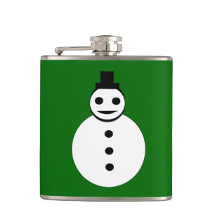 Snowman Flask lächeln Weihnachten Flachmann