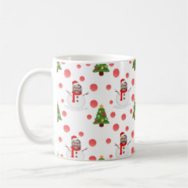 Snowman Foto face Funny Christmas Kaffeetasse