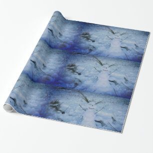 Snowman Foto Glossy Wrapping Paper Geschenkpapier