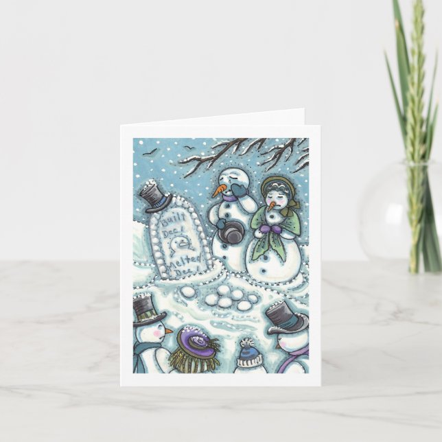 SNOWMAN-FRIEDHOF, MELDET VOR SEINER ZEIT Blank Karte (Vorderseite)