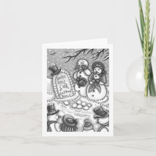 SNOWMAN-FRIEDHOF, MELDET VOR SEINER ZEIT Blank Karte (Vorderseite)
