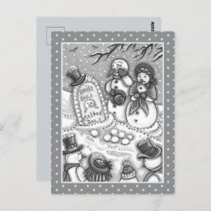 SNOWMAN-FRIEDHOF, MELDET VOR SEINER ZEIT, MÄHRER POSTKARTE