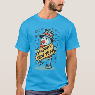 Snowman Frohe Weihnachten 2024 T-Shirt