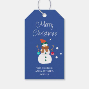 Snowman Frohe Weihnachten Personalisierte Gift Tag Geschenkanhänger