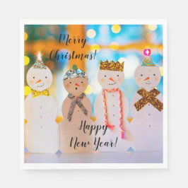 Snowman Fun Elegantes Weihnachtsfest Party Serviette