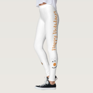 Snowman Funny Face Niedliche Neuheit Weihnachten Leggings