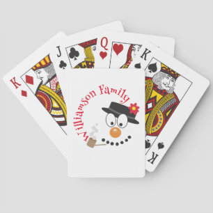 Snowman Funny Face Niedliche Neuheit Weihnachten Spielkarten