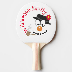 Snowman Funny Face Niedliche Neuheit Weihnachten Tischtennis Schläger