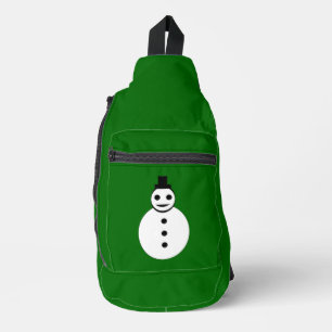 Snowman Gemustert lächeln Weihnachten Crossbody Bag