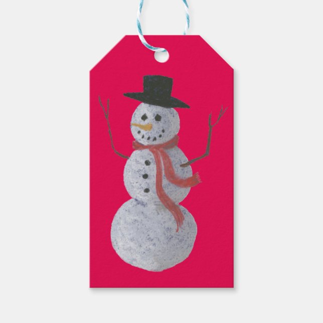 Snowman Geschenkanhänger (Vorderseite)
