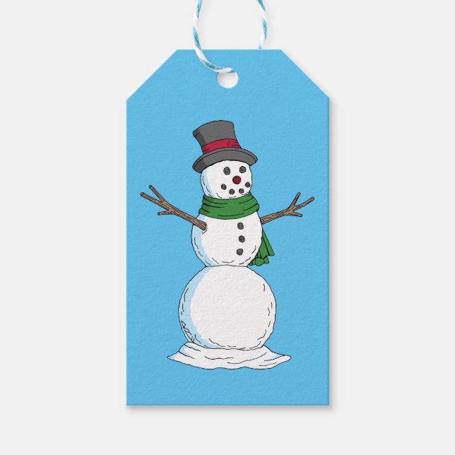 Snowman Geschenkanhänger (Vorderseite)