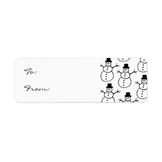 Snowman-Geschenketikett
