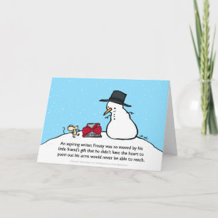 Snowman-Geschenkkarte für Schriftsteller Feiertagskarte