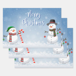 Snowman Geschenkpapier Set