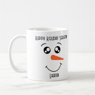 SNOWMAN-GESICHT PERSONALISIERT MUG KAFFEETASSE