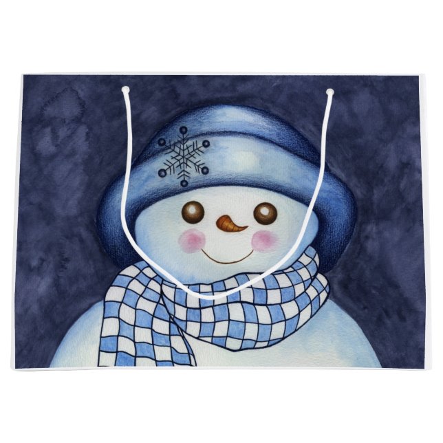 Snowman Gift Bag Große Geschenktüte (Vorderseite)