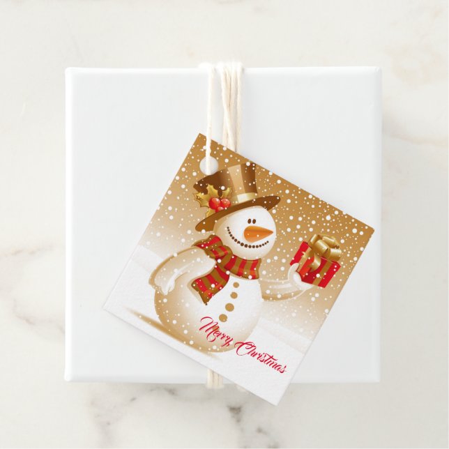 Snowman Gift Tag Geschenkanhänger (Beispiel)