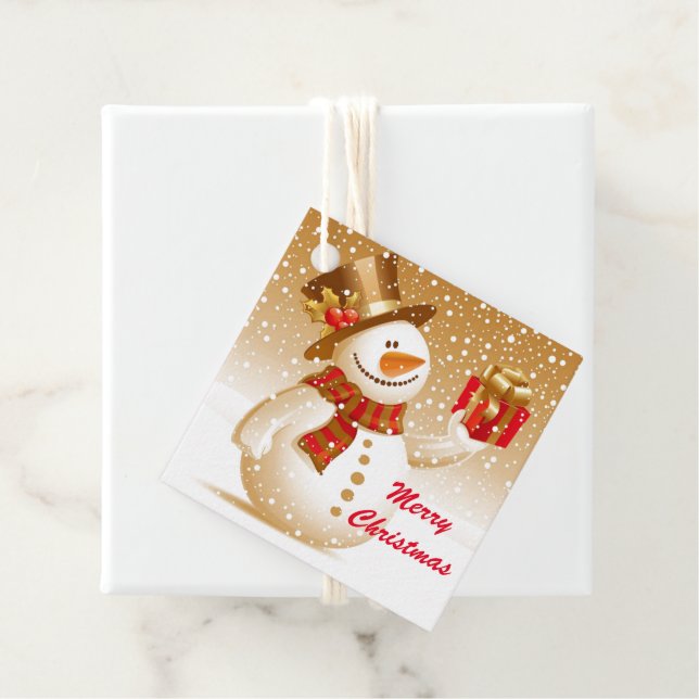 Snowman Gift Tag Geschenkanhänger (Beispiel)