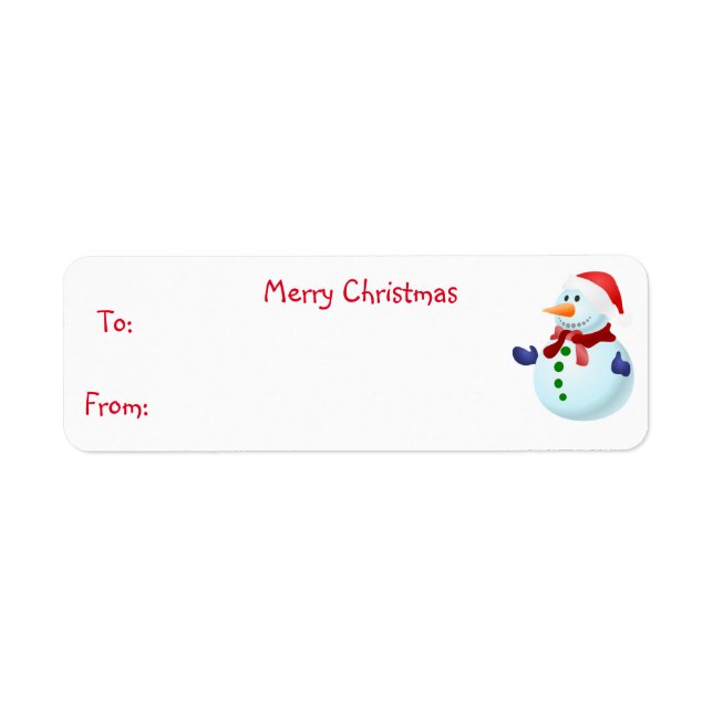 Snowman Gift Tags (Vorne)