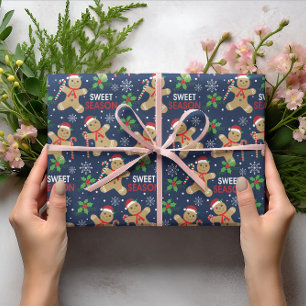 Snowman Gingerbrot Weihnachtsschnee-Weihnachten Geschenkpapier