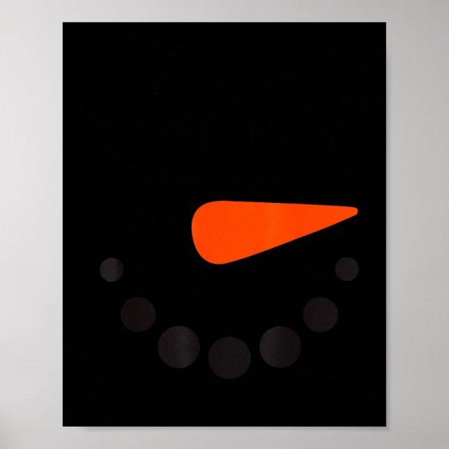 Snowman Girl Face For Girls Christmas Winter  Poster (Vorne)