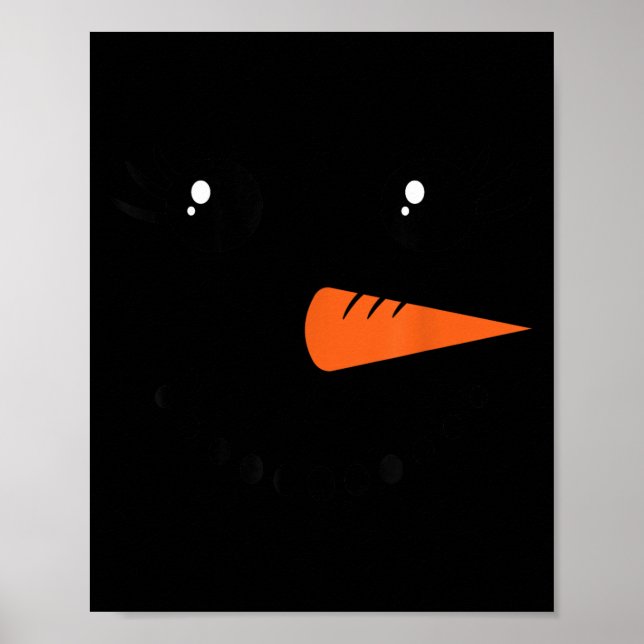 Snowman Girl Face For Girls Christmas Winter  Poster (Vorne)