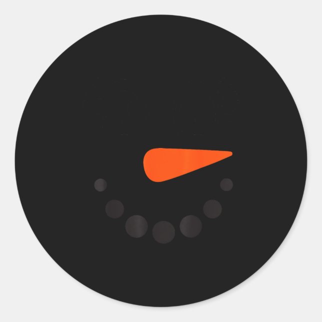 Snowman Girl Face For Girls Christmas Winter  Runder Aufkleber (Vorderseite)