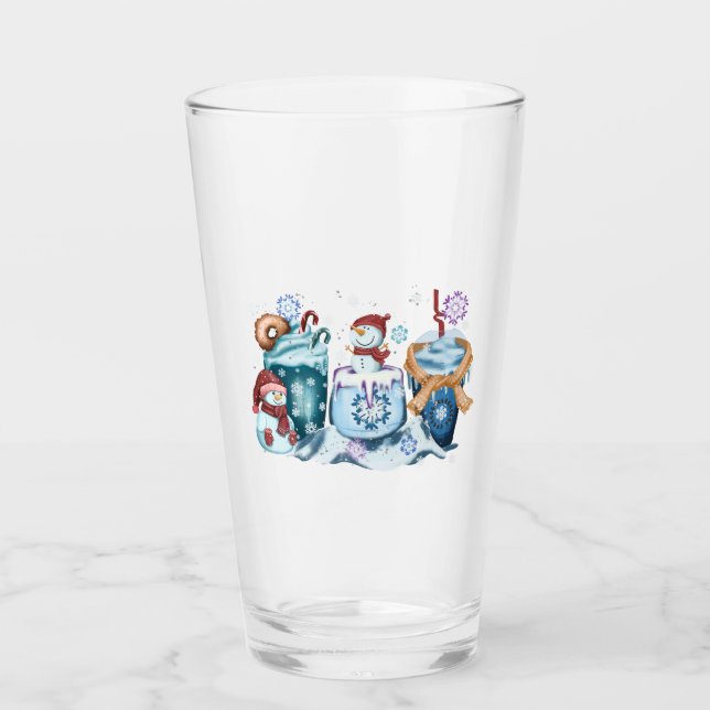 Snowman Glass Cup Glas (Vorderseite)