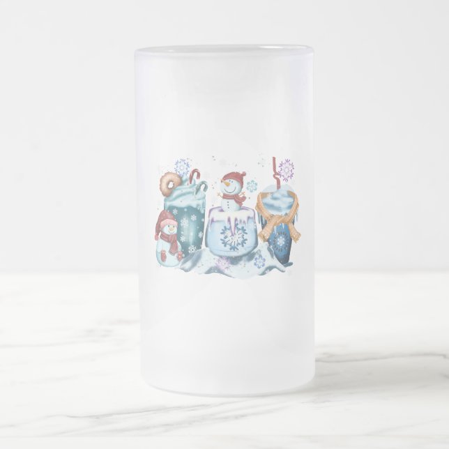 Snowman Glass Tasse (Mittel)
