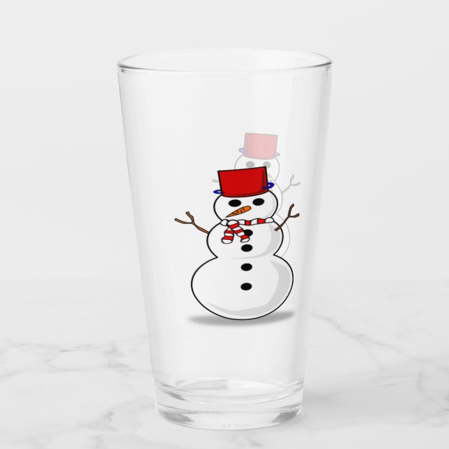 Snowman Glass Tumbler (Vorderseite)
