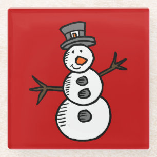 Snowman Glasuntersetzer