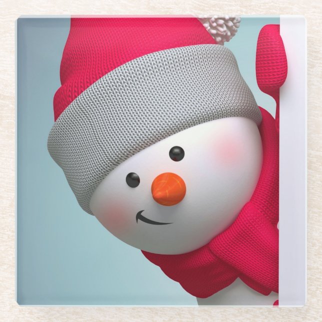 Snowman Glasuntersetzer (Vorderseite)