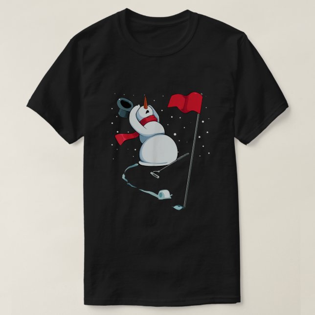 Snowman Golf Christmas Pajama Sport XMas G T-Shirt (Design vorne)