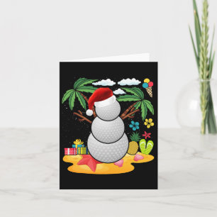 Snowman Golfer T-Shirt Weihnachtssommer im Juli Pa Karte