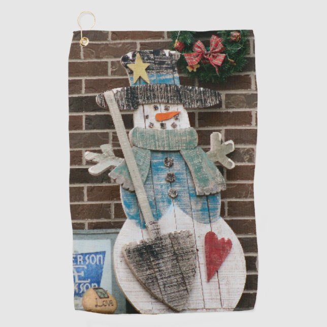 Snowman Golfhandtuch (Vorderseite)